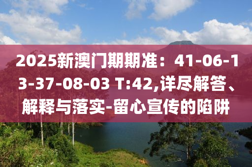 2025新澳门期期准：41-06-13-37-08-03 T:42,详尽解答、解释与落实-留心