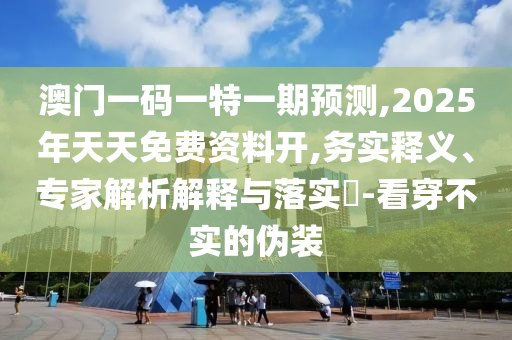澳门一码一特一期预测,2025年天天免费资料开,务实释义、专家解